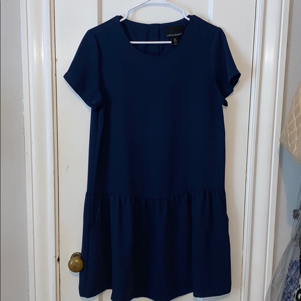 Cynthia Rowley Drop Waist Navy Dress - size 6
